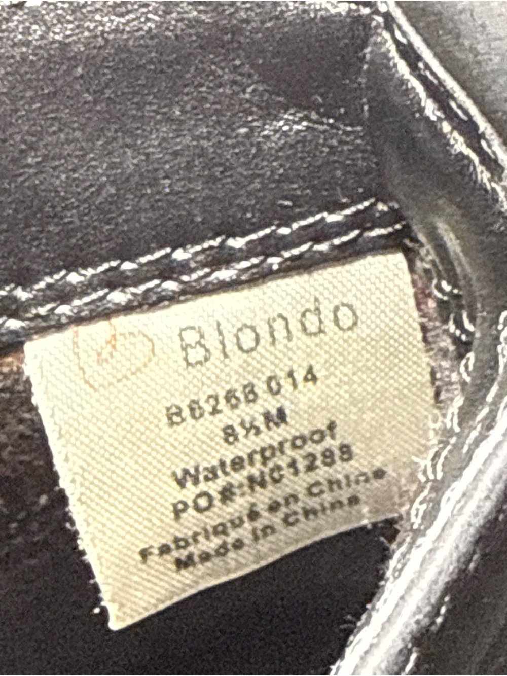 Blondo Nova Waterproof Blank Ankle Bootie Heels Nubuck Leather Size 8 1/2 M - Picture 9 of 10